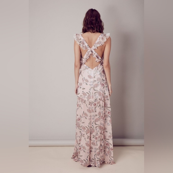 For Love and Lemons Bee Balm Maxi Dress Size Medium - Picture 4 of 12